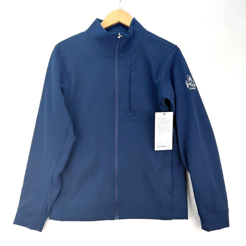 Lululemon Sojourn Jacket Men Small Blue Warpstreme Full Zip PGA Championship NWT
